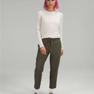Lululemon cropped studio pants Olive Green